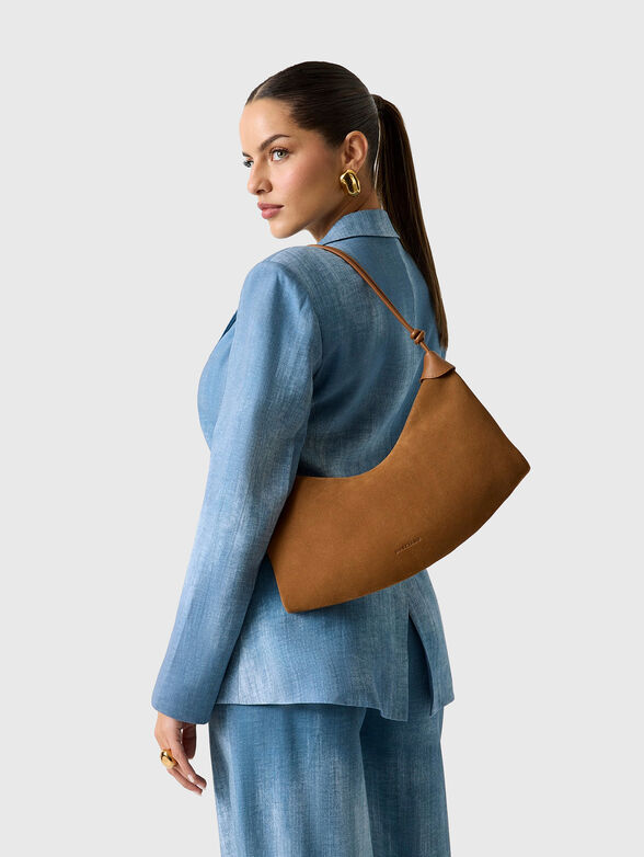 Brown suede hobo bag - 2