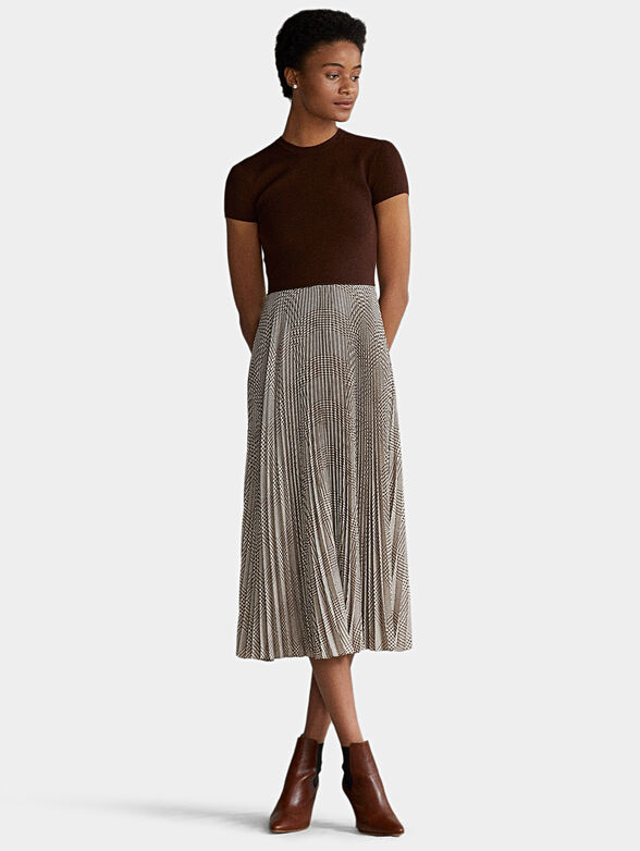 Plaid pleated dress - 1