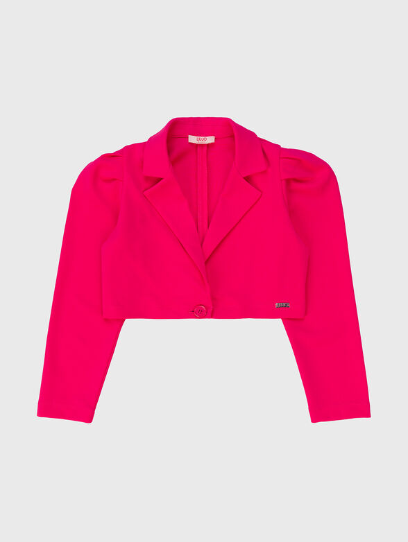 Cropped jacket in fuxia - 1
