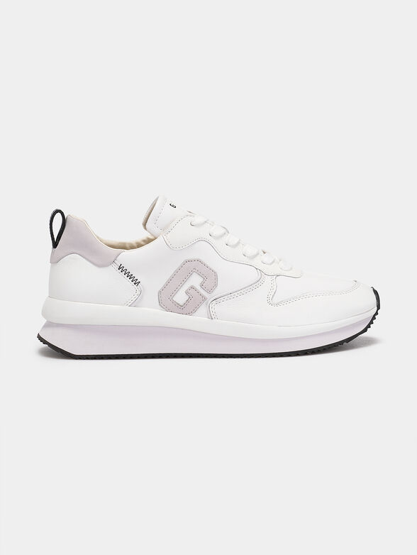 White sneakers with logo detail - 1