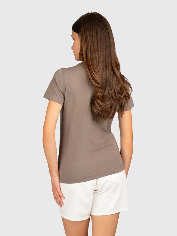 Cotton T-shirt with a round neckline - 3