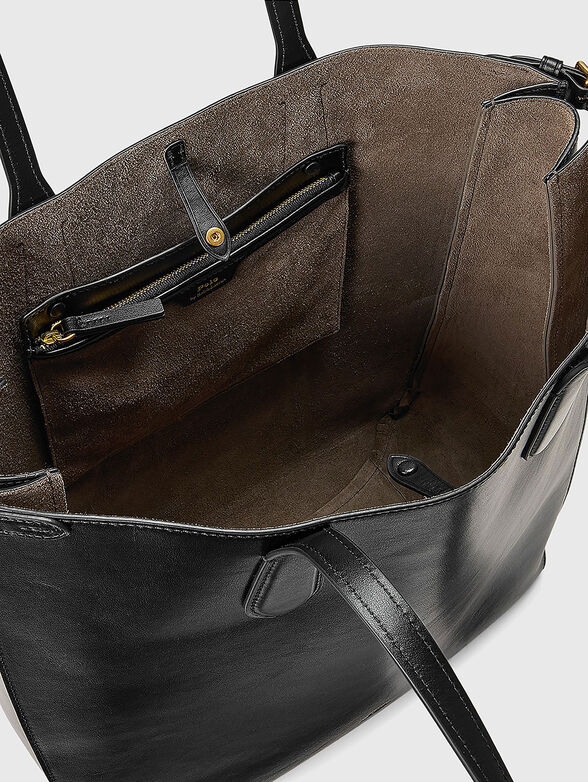 Big leather bag with logo detail - 6