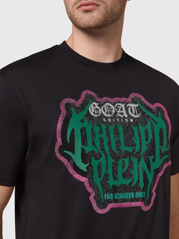 T-shirt with rhinestones print - 4