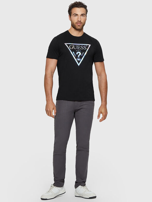 Black T-shirt with a fancy logo - 2