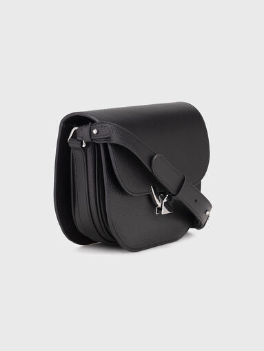 Black leather crossbody bag - 4