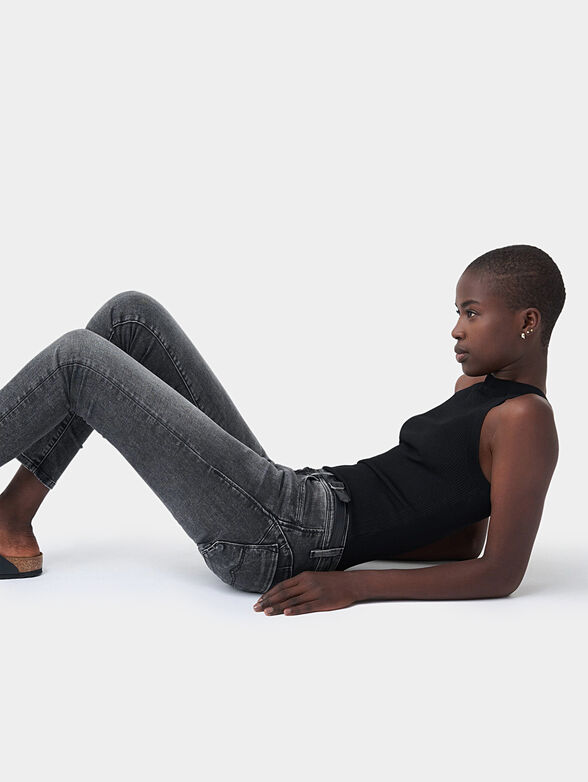 Wonder Skinny jeans with leather belt - 6