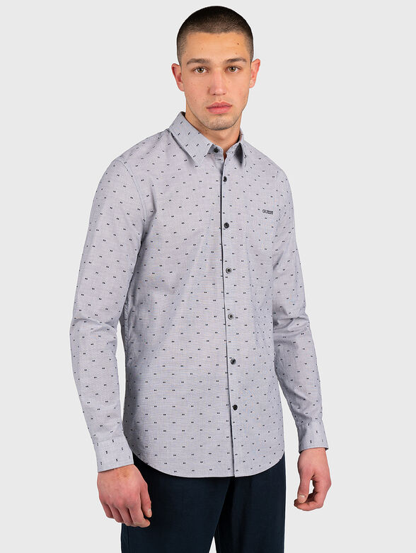 SUNSET cotton shirt with logo embroidery - 1