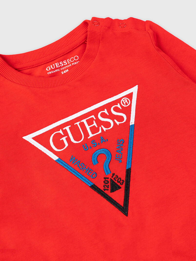 Black blouse with triangular logo - 3