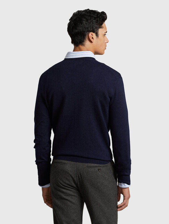 Dark blue wool sweater  - 3