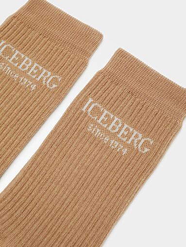 Beige socks - 5