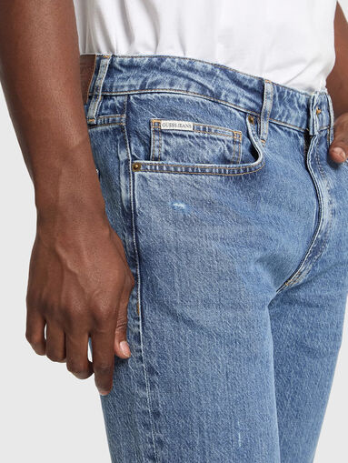 Blue slim jeans - 5