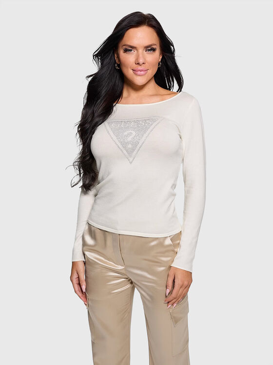 Blouse with long sleeves and logo - 1