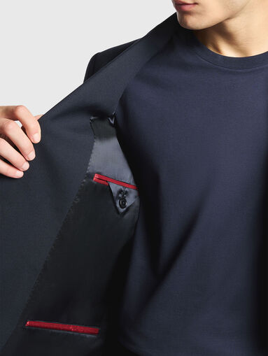 Single-breasted wool jacket - 5