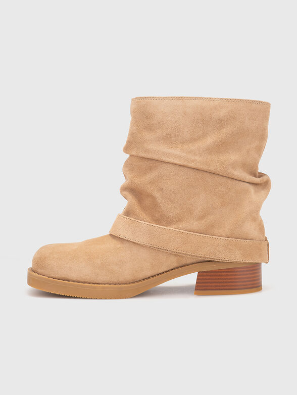 Suede boots with gold details - 4