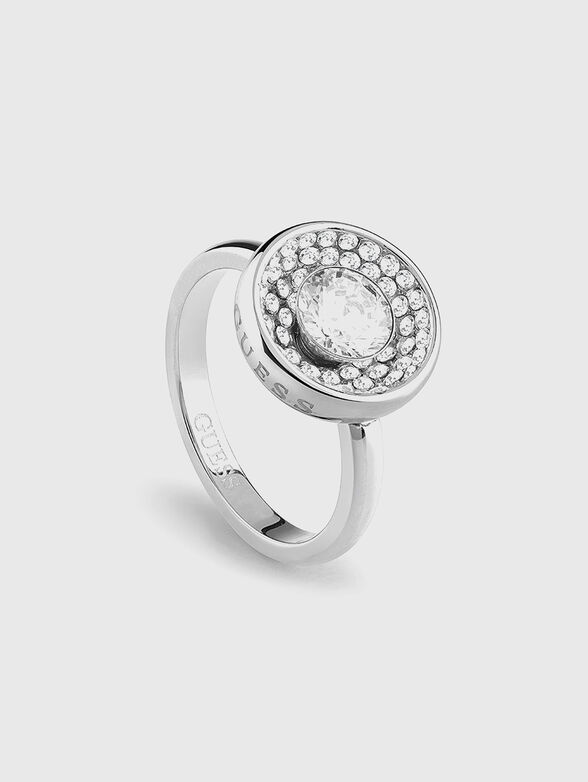 UNIQUE SOLITAIRE ring with crystals  - 1