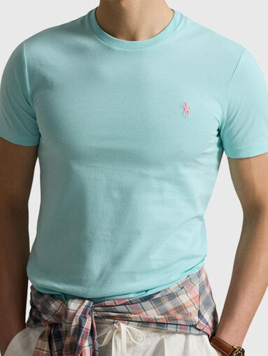 Blue cotton T-shirt - 4
