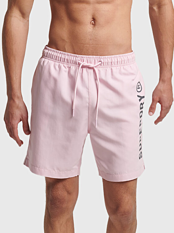 Розови плажни шорти CORE SPORT  - 1