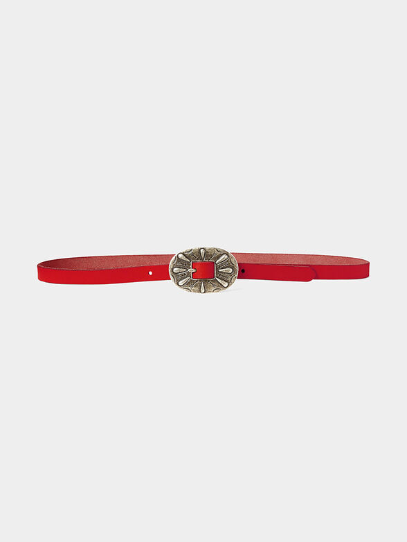 ARIZONA Red skinny leather belt - 2