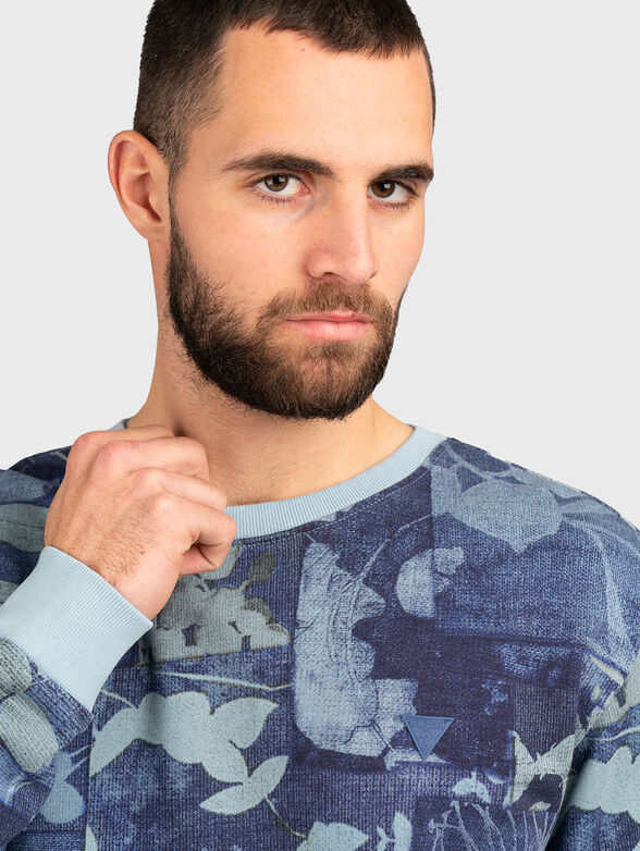 Cotton sweatshirt with accent print - 4