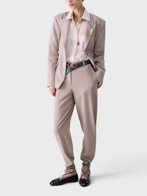 Single-breasted jacket with buckles - 2
