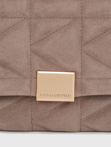 Quilted crossbody bag in nubuck - 4