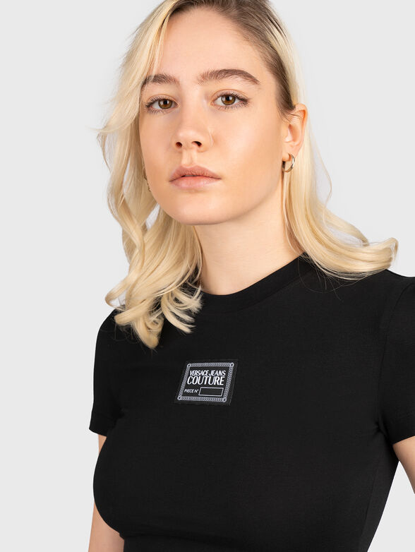 Black T-shirt with accent logo - 4