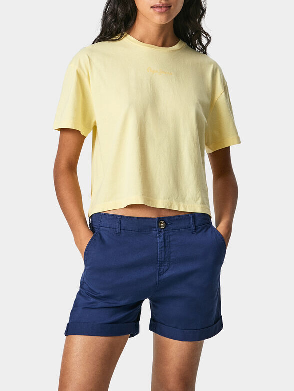 Light blue T-shirt NINA with logo detail - 1