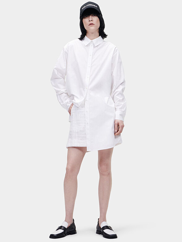 Long shirt with logo embroidery - 1