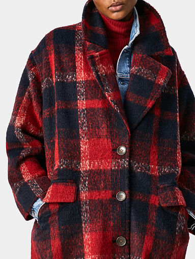 JOSSIE Coat with checkered print - 3