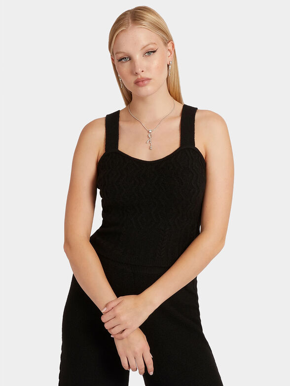 Knitted black top - 1