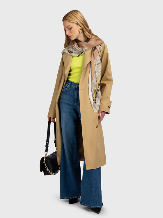 Топ от еластичен рипс с мини лого - 2