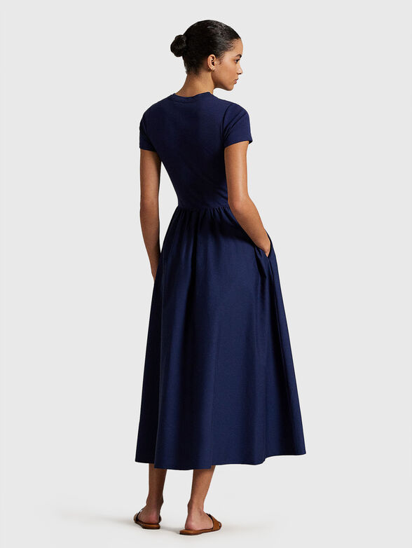 Short-sleeved cotton poplin dress - 2