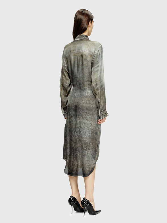 D-ILETTA long sleeve midi dress and classic collar - 2