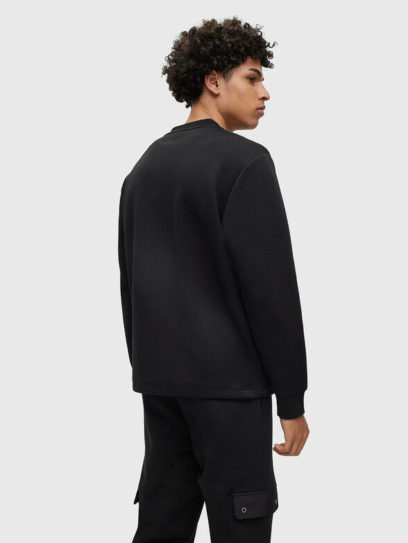 Cotton blend sweatshirt with accent pocket - 3