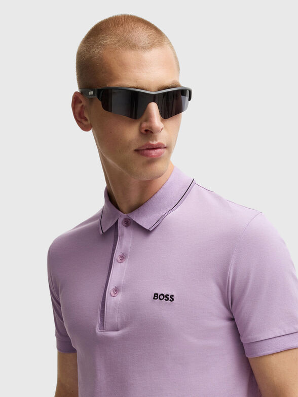 Polo shirt with logo in blue - 4