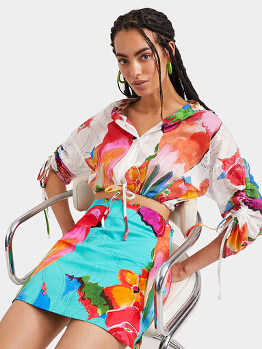 Shirt with tropical print - 3
