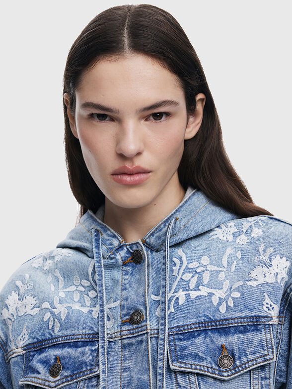 MONTREA denim jacket with hood - 5