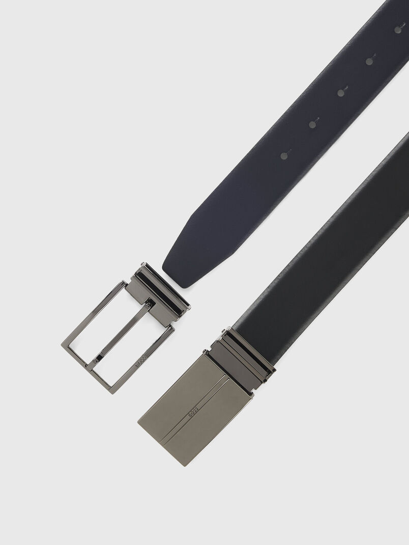 Reversible belt with logo buckle - 3