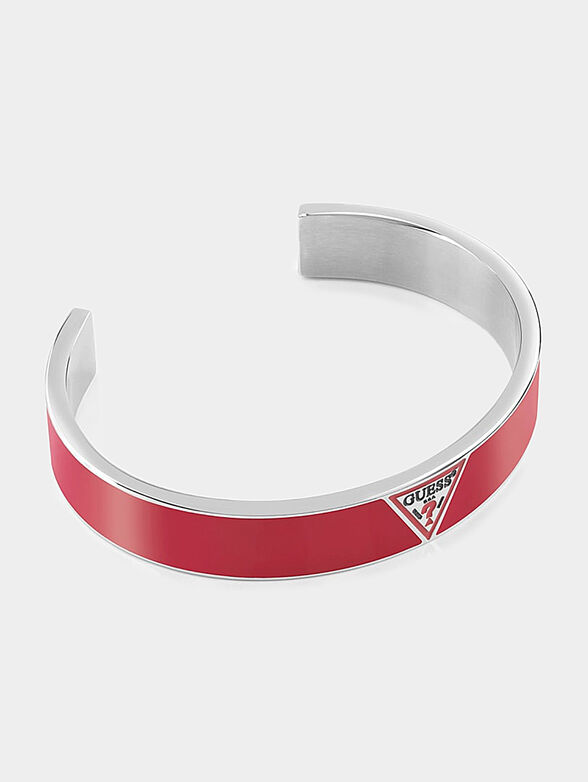 Bangle with red panel and logo - 2