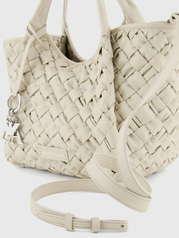 Shopper bag with woven texture - 5