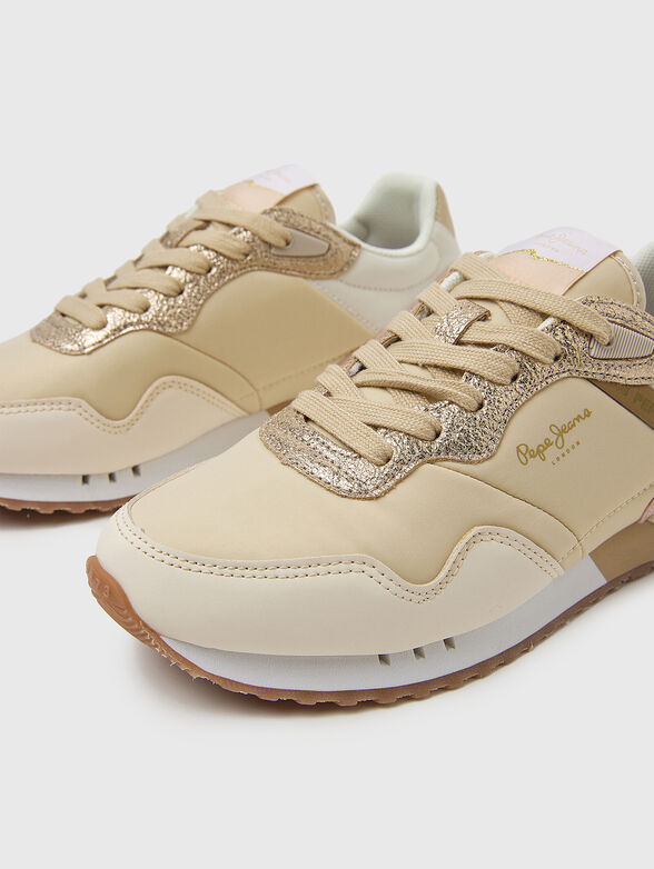 LONDON ALBAL sneakers with gold accents - 3