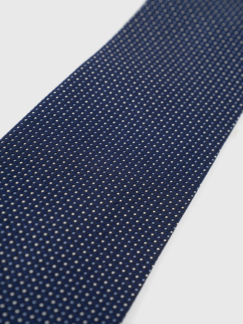 Blue printed tie - 3