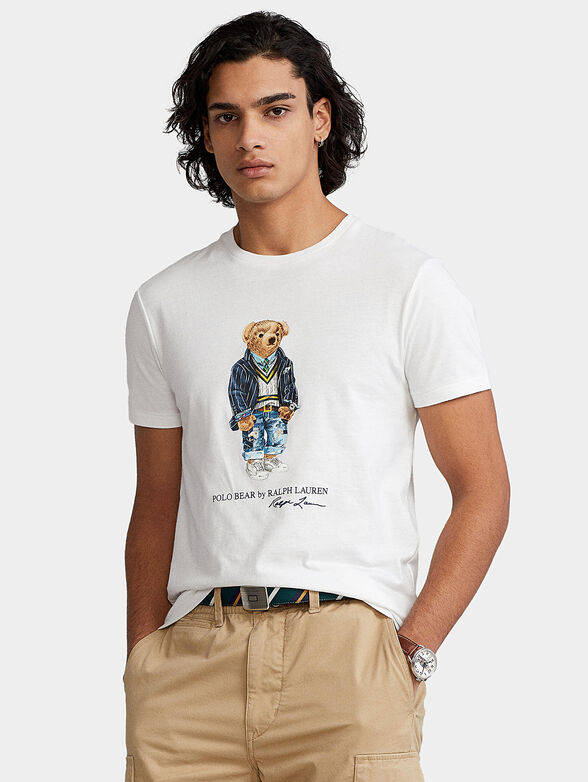 White T-shirt with Polo Bear accent - 1