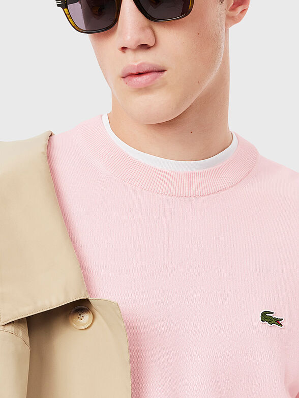 Crew neck cotton sweater - 4