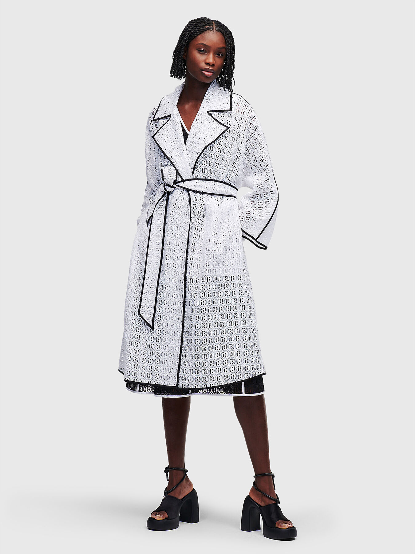 Karl lagerfeld lace puffer jacket outlet