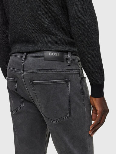 Dark grey slim-fit jeans - 3