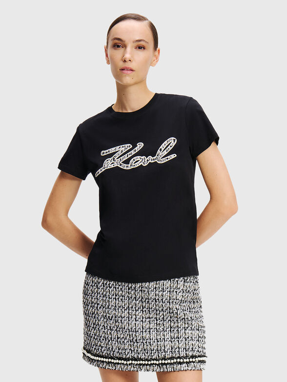 Black T-shirt with logo - 1