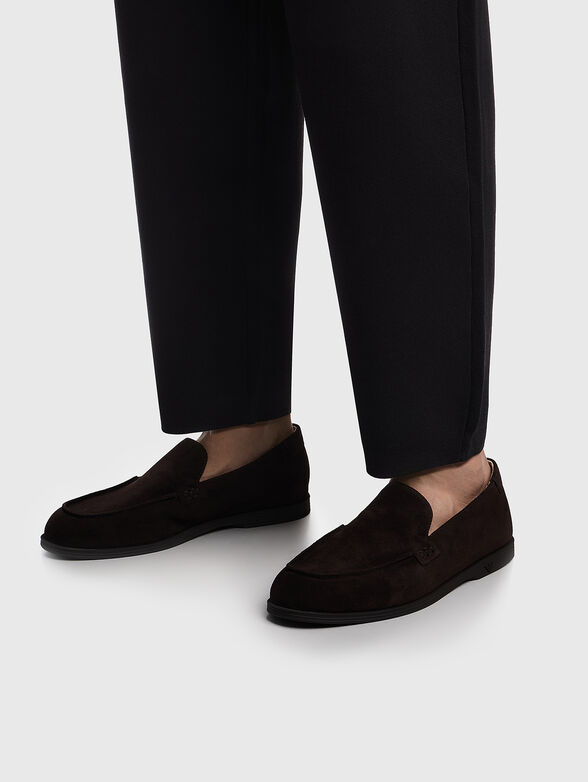 Brown suede moccasins - 2