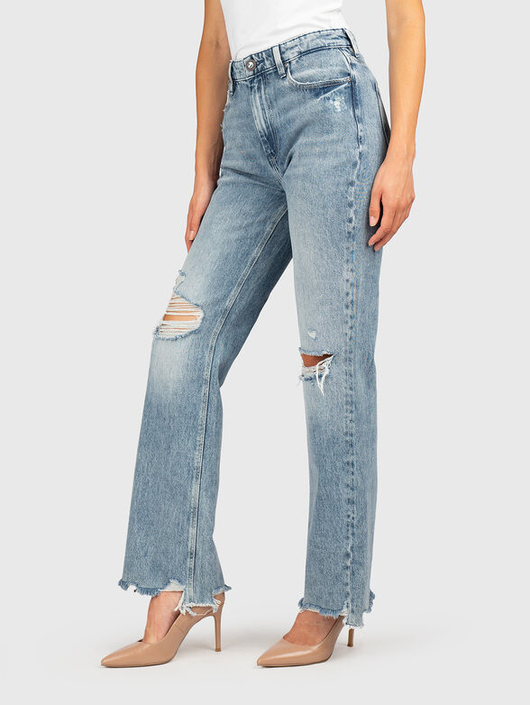 Straight-leg jeans with a high waist  - 1