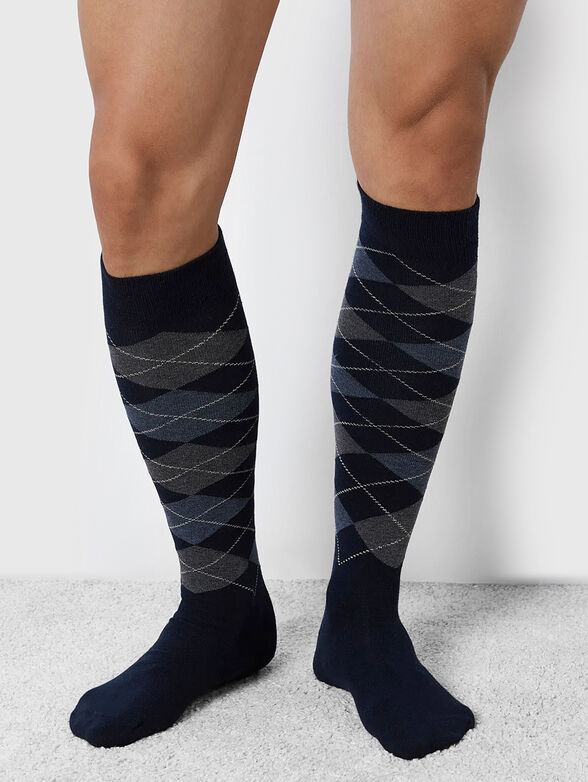 VARSITY socks with geometric motifs - 1